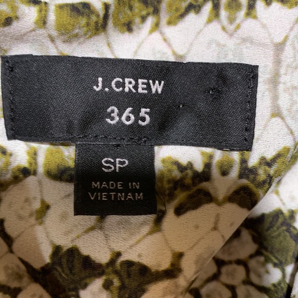 J. Crew snake print sleeveless top with front ties,size SP, excellent condition. - Picture 6 of 7